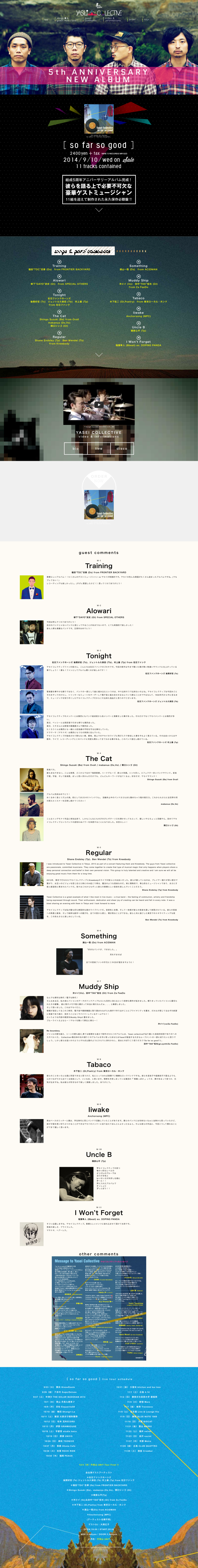 アーティストアルバムプロモーションサイト