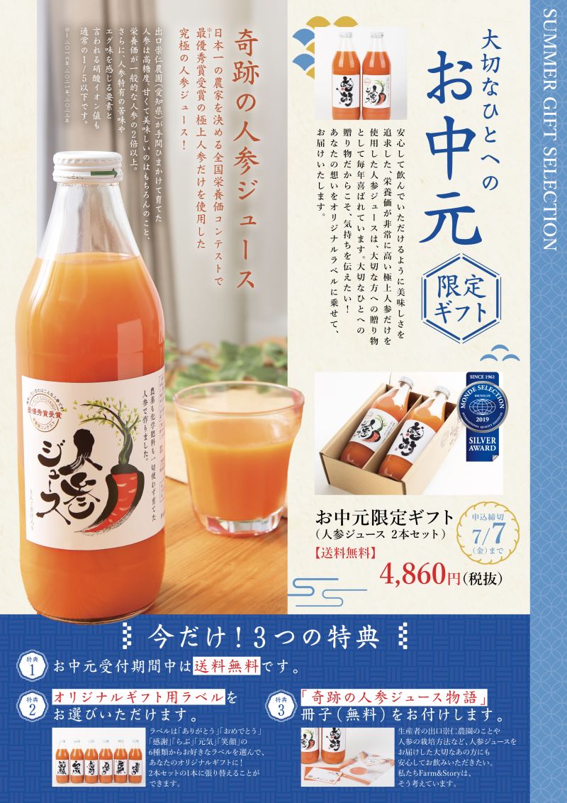 お中元ギフトチラシ