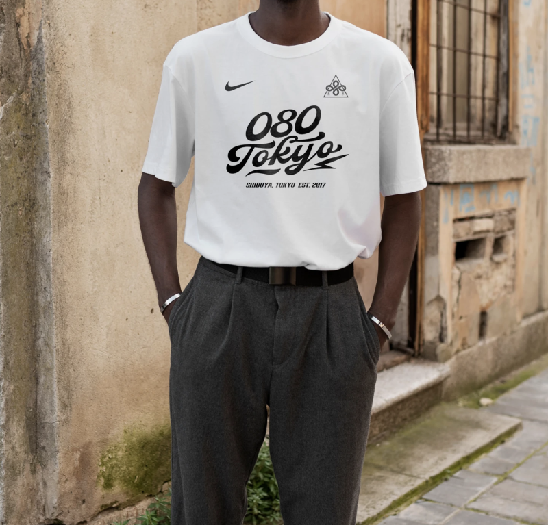 080TOKYOのクルーtシャツのデザイン。