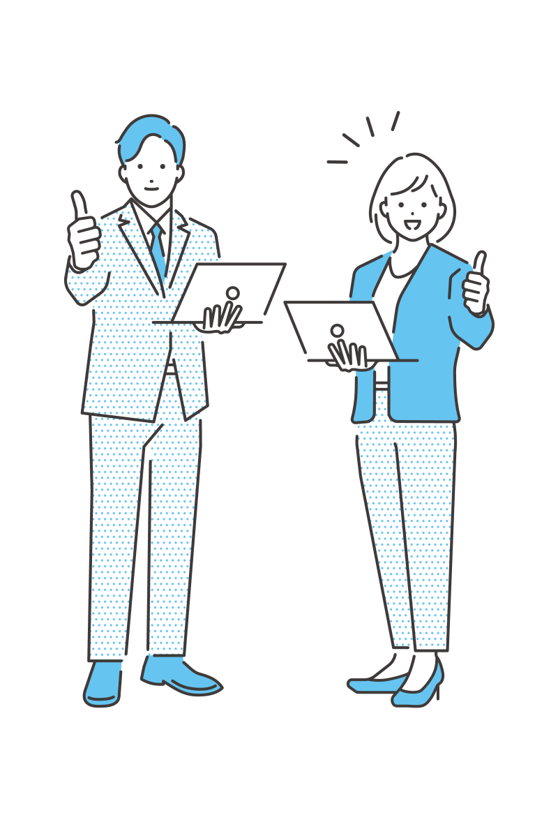 ビジネスマン・ビジネスウーマンのイラスト素材