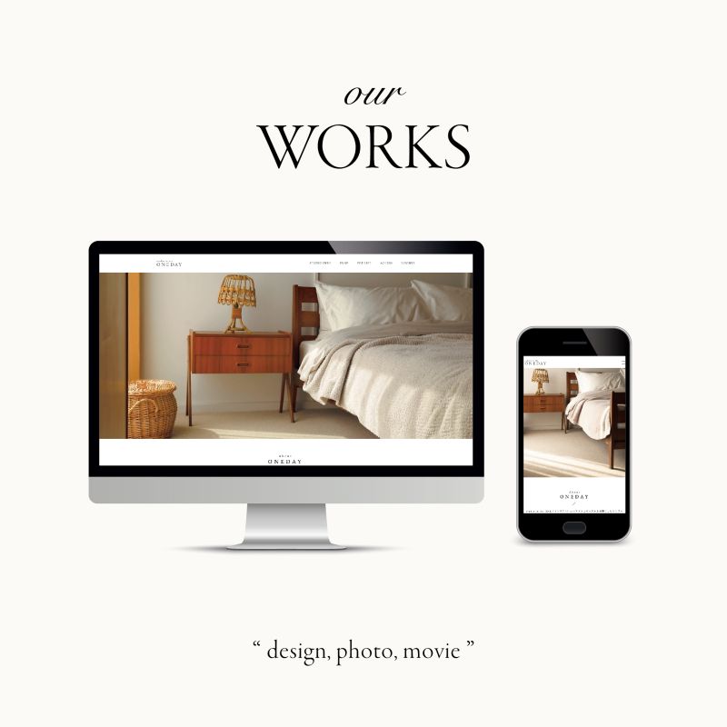 撮影スタジオinTHE ONEDAY様のWEBサイトデザインに加え、ロゴ、写真撮影、動画撮影・編集を担当いたしました。