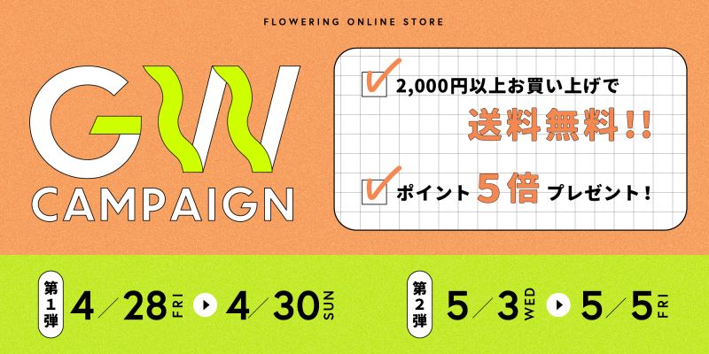 GWキャンペーン用に作成したWEBバナーです。
PC用、スマートフォン用の２サイズ納品しました。